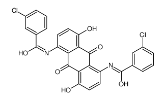 N,N'-(9,10-dihydro-4,8-dihydroxy-9,10-dioxoanthracene-1,5-diyl)bis[3-chlorobenzamide] picture