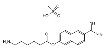 6-amidino-2-naphthyl ε-aminocaproate dimethanesulfonate Structure