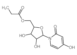 [3,4-dihydroxy-5-(2-hydroxy-4-oxo-pyridin-1-yl)oxolan-2-yl]methyl propanoate结构式