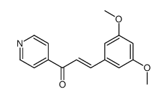 3-(3,5-dimethoxyphenyl)-1-pyridin-4-ylprop-2-en-1-one结构式