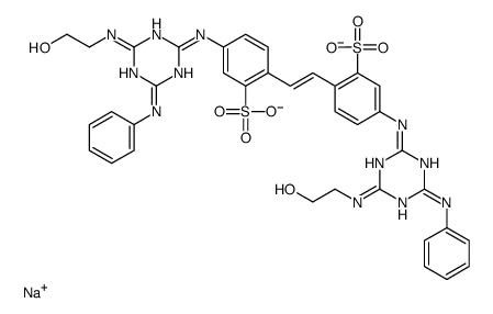 sodium 4,4'-bis[[6-anilino-4-[(2-hydroxyethyl)amino]-1,3,5-triazin-2-yl]amino]stilbene-2,2'-disulphonate picture