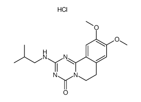 9,10-dimethoxy-2-isobutylamino-6,7-dihydro-4H-1,3,5-triazino<2,1-a>isoquinolin-4-one hydrochloride结构式