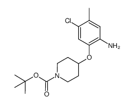 4-(2-amino-5-chloro-4-methyl-phenoxy)-piperidine-1-carboxylic acide tert-butyl ester结构式