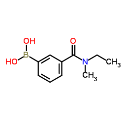 3-(乙基(甲基)氨甲酰基)苯基硼酸结构式
