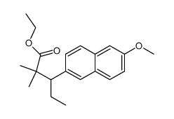 3-(6-methoxy-[2]naphthyl)-2,2-dimethyl-valeric acid ethyl ester Structure