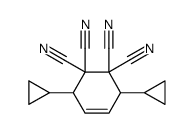 3,6-dicyclopropylcyclohex-4-ene-1,1,2,2-tetracarbonitrile结构式