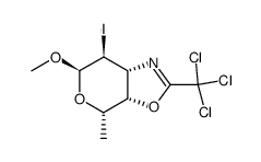 2,3,4,6-tetradeoxy-4',5'-dihydro-2-iodo-2'-trichloromethyl(methyl α-L-galactopyranosido)(3,4-d)oxazole Structure