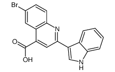 6-bromo-2-(1H-indol-3-yl)quinoline-4-carboxylic acid Structure