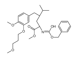 methyl (2S,4S)-4-[[4-methoxy-3-(3-methoxypropoxy)phenyl]methyl]-5-methyl-2-(phenylmethoxycarbonylamino)hexanoate Structure