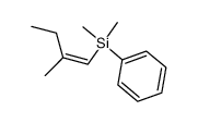 (Z)-1-dimethyl(phenyl)silyl-2-methylbut-1-ene结构式