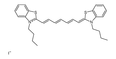 3-butyl-2-[(1E,3E,5E)-7-[(2Z)-3-butyl-2,3-dihydro-1,3-benzothiazol-2-ylidene]hepta-1,3,5-trien-1-yl]-1,3-benzothiazol-3-ium iodide Structure