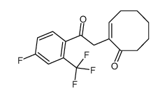 2-[2-[4-fluoro-2-(trifluoromethyl)phenyl]-2-oxoethyl]cyclooct-2-en-1-one Structure