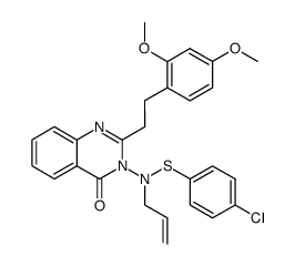 3-allyl(p-chlorophenylthio)amino-2-<2-(4-hydroxy-2-methoxyphenyl)ethyl>quinazolin-4(3H)-one Structure