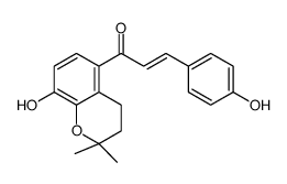 (E)-1-(8-hydroxy-2,2-dimethyl-3,4-dihydrochromen-5-yl)-3-(4-hydroxyphenyl)prop-2-en-1-one Structure