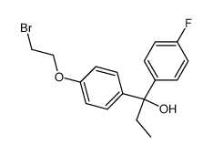 α-ethyl-α-(4-fluorophenyl)-4-(2-bromoethoxy)-benzylalcohol结构式