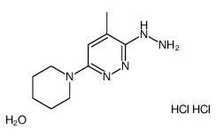 [4-methyl-6-(1-piperidyl)pyridazin-3-yl]hydrazine hydrate dihydrochlor ide Structure