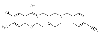 4-amino-5-chloro-N-[[4-[(4-cyanophenyl)methyl]morpholin-2-yl]methyl]-2-ethoxybenzamide结构式