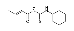 N-(2-butenoyl)-N'-(cyclohexyl)thiourea结构式