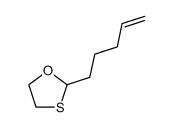 2-(4-pentenyl)-1,3-oxathiolane结构式