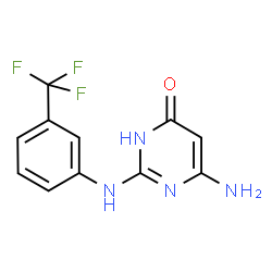 6-Amino-2-{[3-(trifluoromethyl)phenyl]-amino}pyrimidin-4(3H)-one Structure