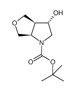 Rel-(3S,3aS,6aR)-tert-butyl 3-hydroxyhexahydro-1H-furo[3,4-b]pyrrole-1-carboxylate结构式