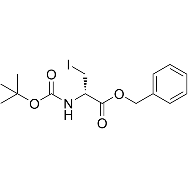 BOC-3-IODO-D-ALANINE BENZYL ESTER Structure