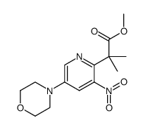 methyl 2-methyl-2-(5-morpholino-3-nitropyridin-2-yl)propanoate Structure