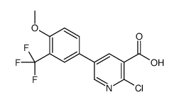 2-chloro-5-[4-methoxy-3-(trifluoromethyl)phenyl]pyridine-3-carboxylic acid结构式