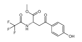 methyl (S)-4-(4-hydroxyphenyl)-4-oxo-2-(2,2,2-trifluoroacetamido)butanoate结构式