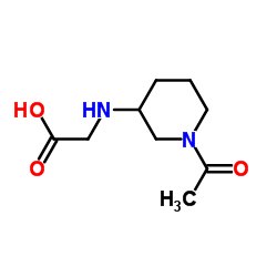 N-(1-Acetyl-3-piperidinyl)glycine结构式