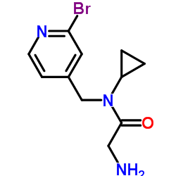 N-[(2-Bromo-4-pyridinyl)methyl]-N-cyclopropylglycinamide Structure