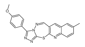 3-(4-Methoxyphenyl)-9-methyl-1,2,4-triazolo(3',4':2,3)(1,3,4)thiadiazepino(7,6-b)quinoline结构式