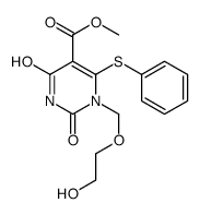 methyl 1-(2-hydroxyethoxymethyl)-2,4-dioxo-6-phenylsulfanylpyrimidine-5-carboxylate Structure