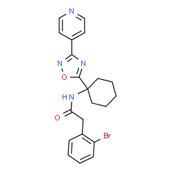 2-(2-溴苯基)-N-(1-(3-(吡啶-4-基)-1,2,4-噁二唑-5-基)环己基)乙酰胺图片