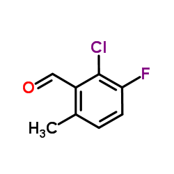 2-Chloro-3-fluoro-6-methylbenzaldehyde结构式