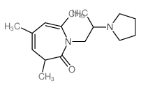 2H-Azepin-2-one,1,3-dihydro-3,5,7-trimethyl-1-[2-(1-pyrrolidinyl)propyl]-结构式