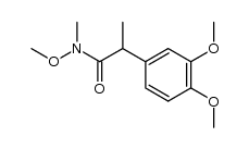 N-methyl-N-methoxy-2-(3',4'-dimethoxyphenyl)propanamide结构式