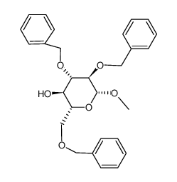 methyl 2,3,6-tri-O-benzyl-β-D-glucopyranoside Structure