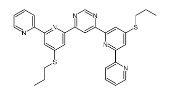 4,6-bis(4-propylsulfanyl-6-pyridin-2-ylpyridin-2-yl)pyrimidine结构式