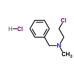 Benzenemethanamine,N-(2-chloroethyl)-N-methyl-, hydrochloride (1:1) Structure