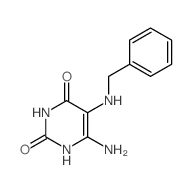 2,4(1H,3H)-Pyrimidinedione,6-amino-5-[(phenylmethyl)amino]- structure