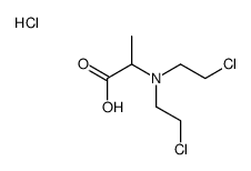 1-carboxyethyl-bis(2-chloroethyl)azanium chloride structure