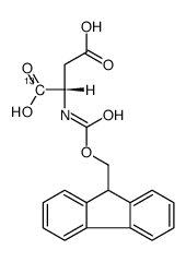 N-(9-Fluorenylmethoxycarbonyl)-L-aspartic acid-1-13C Structure