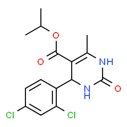 isopropyl 4-(2,4-dichlorophenyl)-6-methyl-2-oxo-1,2,3,4-tetrahydropyrimidine-5-carboxylate结构式