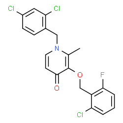 3-[(2-Chloro-6-fluorobenzyl)oxy]-1-(2,4-dichlorobenzyl)-2-methyl-4(1H)-pyridinone structure