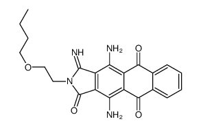 4,11-diamino-2-(2-butoxyethyl)-2,3-dihydro-3-imino-1H-naphth[2,3-f]isoindole-1,5,10-trione structure