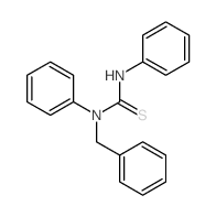 Thiourea,N,N'-diphenyl-N-(phenylmethyl)-结构式