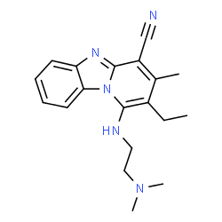 1-((2-(dimethylamino)ethyl)amino)-2-ethyl-3-methylbenzo[4,5]imidazo[1,2-a]pyridine-4-carbonitrile结构式