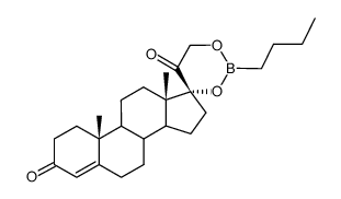 17,21-[(Butylboranediyl)bis(oxy)]pregn-4-ene-3,20-dione结构式