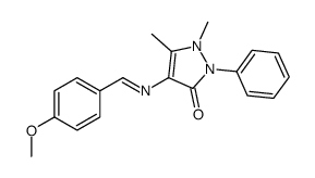 4-[(4-methoxyphenyl)methylideneamino]-1,5-dimethyl-2-phenylpyrazol-3-one结构式